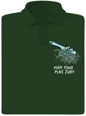 Plné zuby pánska polokošeľa Bottle Green Mal