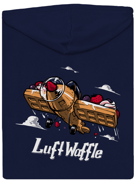 Luftwaffle pánska mikina na zips Navy