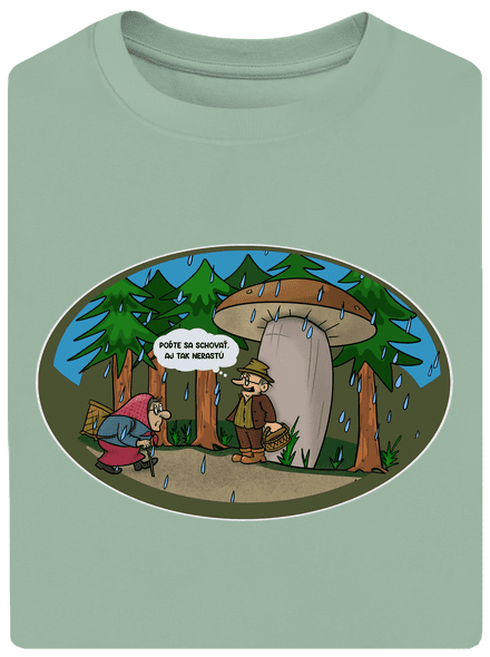 Babička a hubár unisex tričko oversized Sage