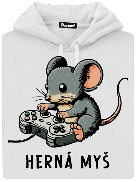 Herná myš dámska mikina klokanka White