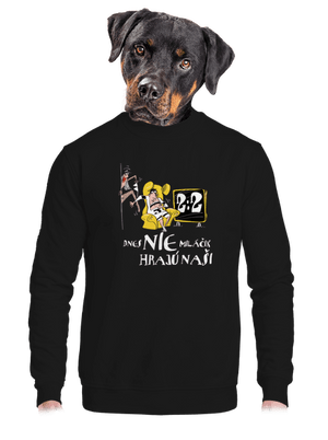 Hrajú naši unisex mikina bez kapucne Black