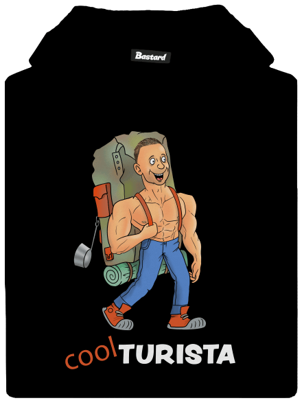 Cool turista detská mikina klokanka Black