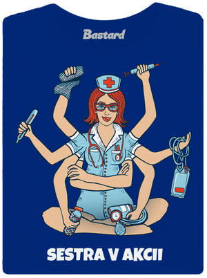 Sestra v akcii dámske tričko Royal Blue Mal