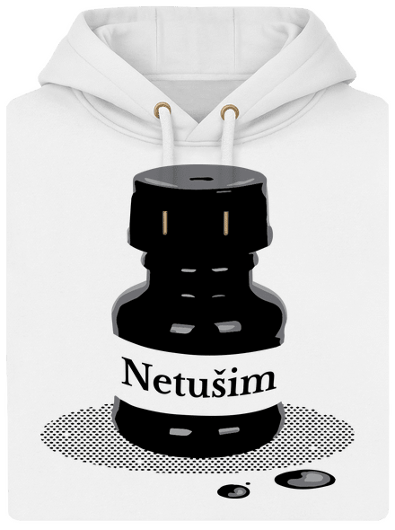 Netušim unisex mikina premium Snowwhite