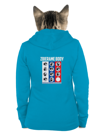 Zbierame body - hokej dámska mikina na zips Blue Atol