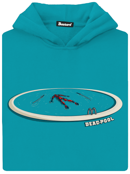 Dead in pool detská mikina klokanka Hawaiian Blue