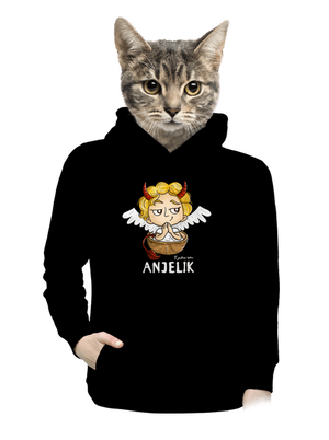 Anjelik dámska mikina klokanka Black