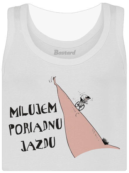 Milujem jazdu dámske tielko klasické White