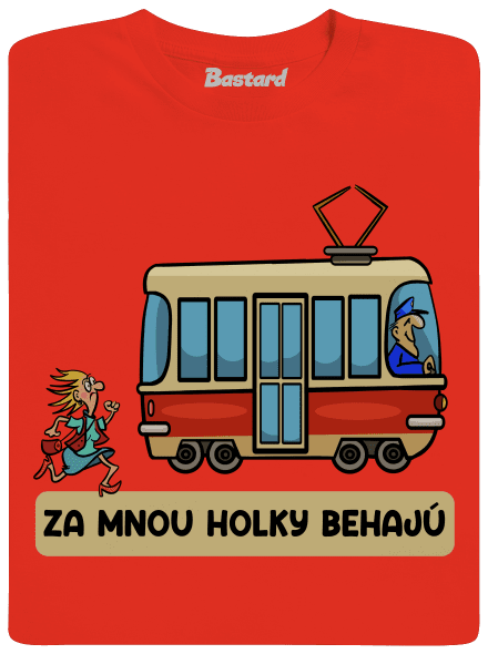 Za mnou baby behajú pánske tričko Fiery Red
