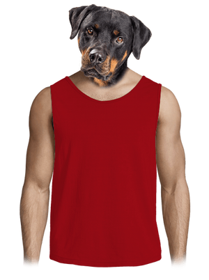 Bez potlače pánske tielko Red