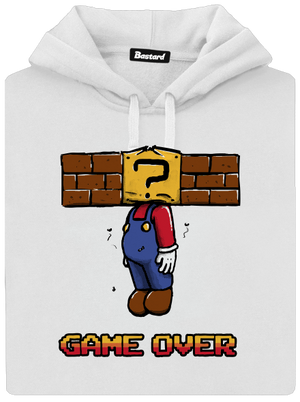 Game Over dámska mikina klokanka White