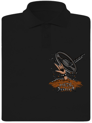 Metal detector pánska polokošeľa Black