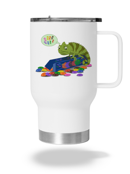 Zmätený chameleón termohrnček White