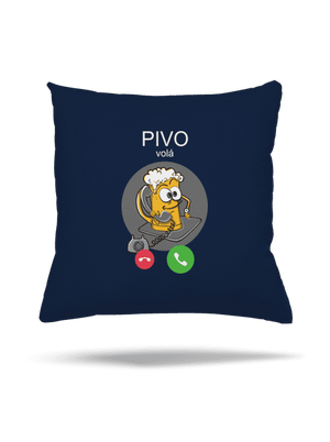 Pívo volá vankúš Dark Navy