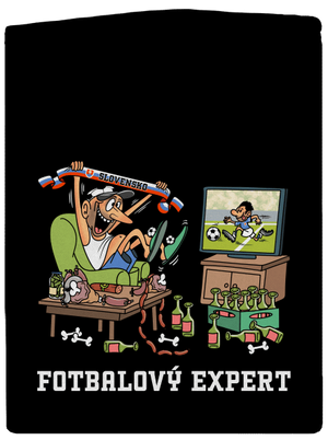 Futbalový expert pánska mikina na zips Black