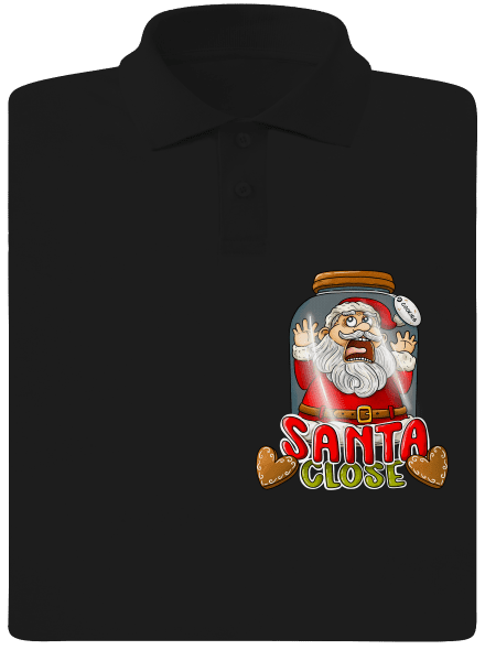 Santa Close pánska polokošeľa Black