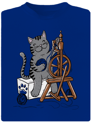 Mačka pradie pánske športové tričko Royal Blue Mal