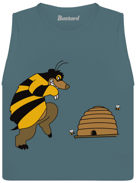 Pán včielka dámske tielko voľné Heather Deep Teal