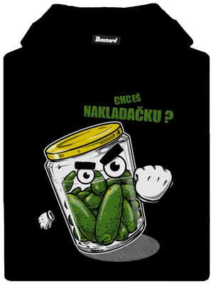 Nakladačka detská mikina klokanka Black