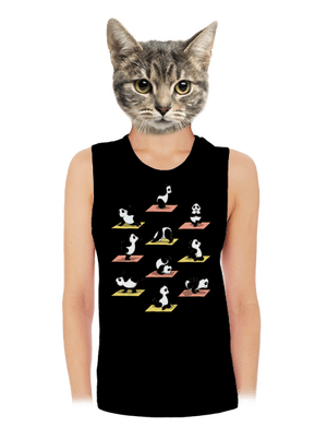 Pandia jóga dámske tielko voľné Black