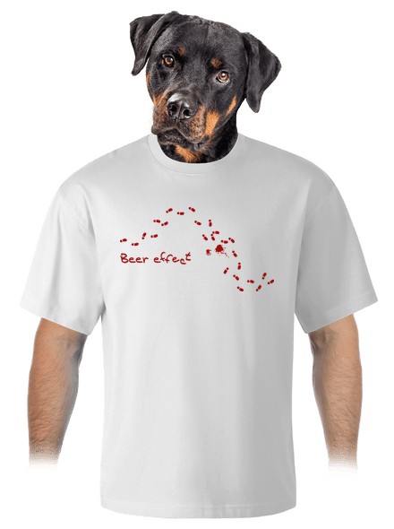 Beer effect! unisex tričko oversized White