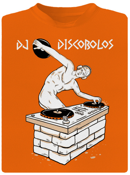 DJ Discobolos detské športové tričko Neon Orange
