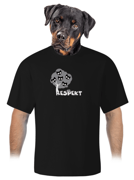 Rešpekt unisex tričko oversized Black