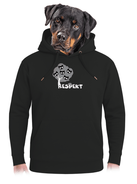 Rešpekt unisex mikina premium Dark Black