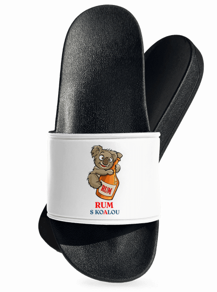 Rum s koalou šľapky White