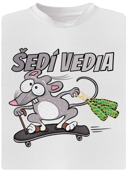 Šedí vedia - myšiak detské športové tričko White