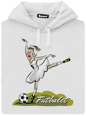 Futbalet dámska mikina klokanka White