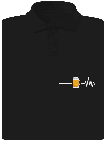 Beer help pánska polokošeľa Black