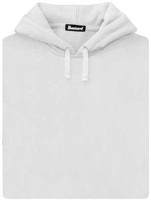 Bez potlače dámska mikina klokanka White