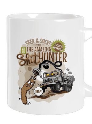 Shithunter veľký hrnček White