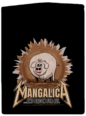 Mangalica pánska mikina na zips Black