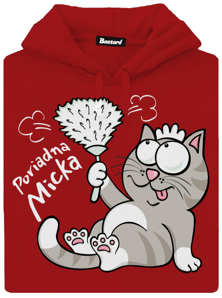 Macko a Micka dámska mikina klokanka Red Mal