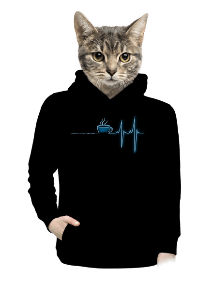 Coffee help dámska mikina klokanka Black