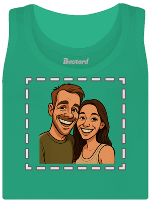 Karikatúra z vlastnej fotky dámske tielko klasické Mint Mal