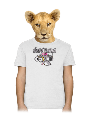 Šedí vedia - myš detské tričko White