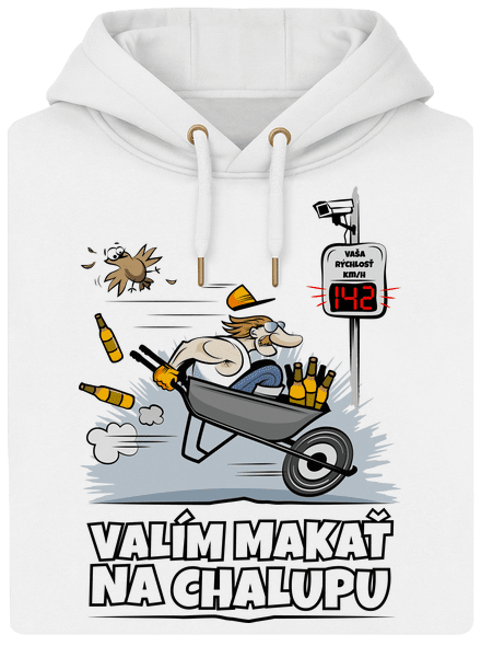Valím na chalupu unisex mikina premium Snowwhite