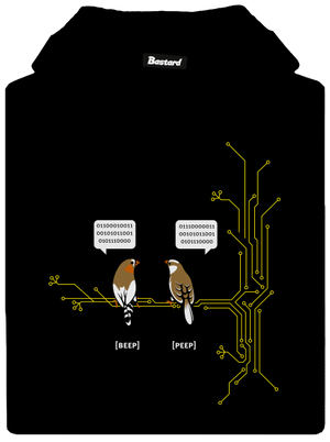 Beep and Peep pánska mikina klokanka Black