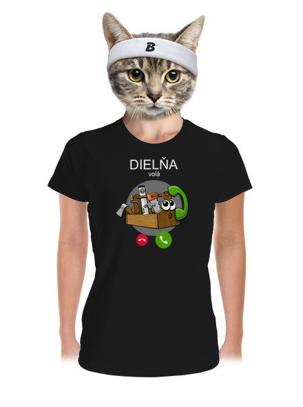 Dielňa volá dámske športové tričko Black