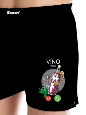 Červené víno volá pánske trenky Black