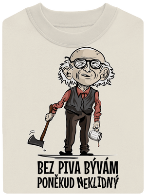 Neklidný bez piva unisex mikina bez kapucne Off White