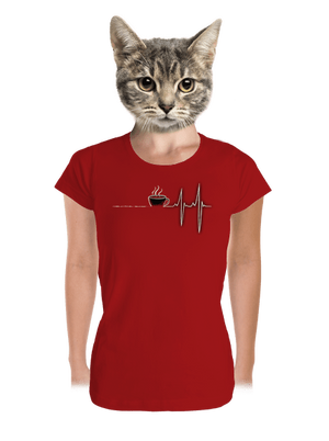 Coffee help dámske tričko prémium Red Mal