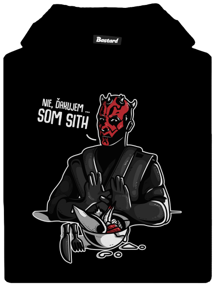 Som sith detská mikina klokanka Black
