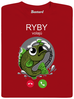 Ryby volají pánske tričko Red