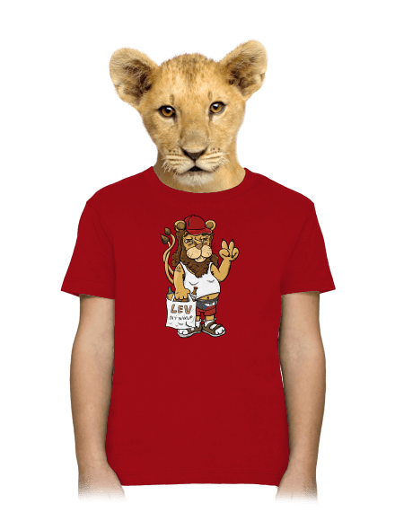 Lvíček detské tričko Red