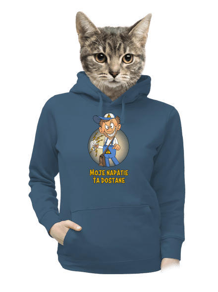 Moje napätie dámska mikina klokanka Denim