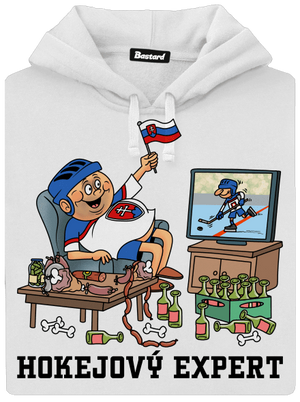 Hokejový expert dámska mikina klokanka White
